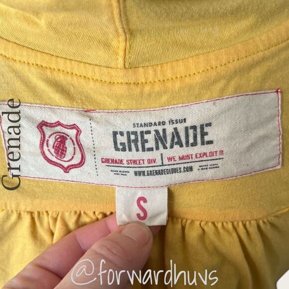 Grenade Short Sleeve Reversible Hoodie￼ Size Small - Picture 8 of 12